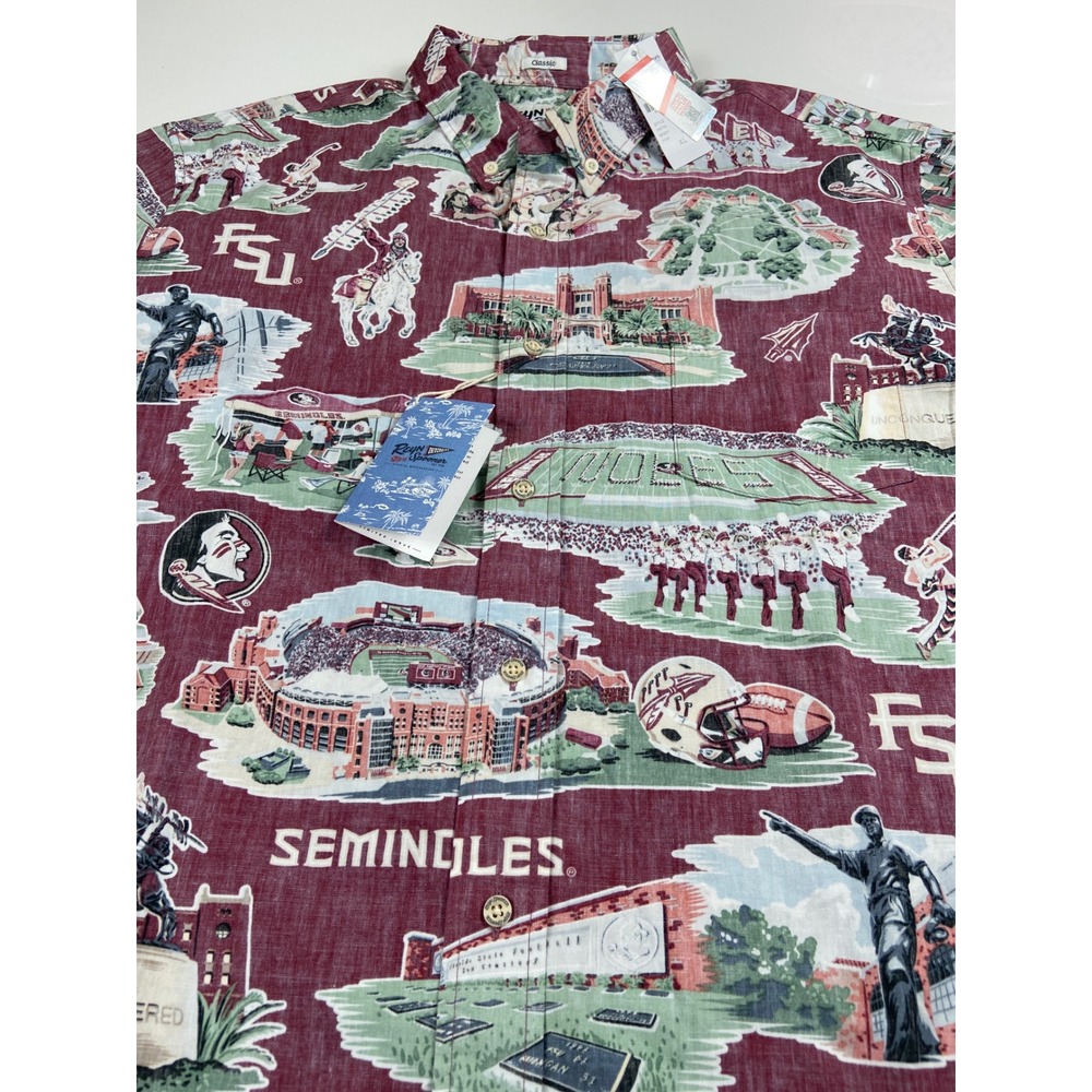 Reyn Spooner Florida State Seminoles‎ Hawaiian Shirt Mens XL Scenic Button-Down - Picture 2 of 11
